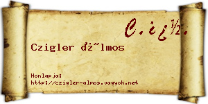 Czigler Álmos névjegykártya